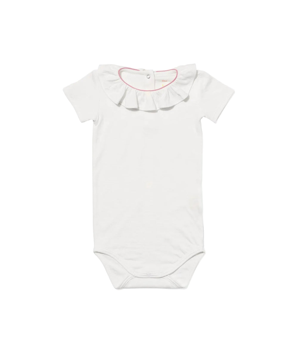 Belle Ruffle One-piece in Rose Piping
