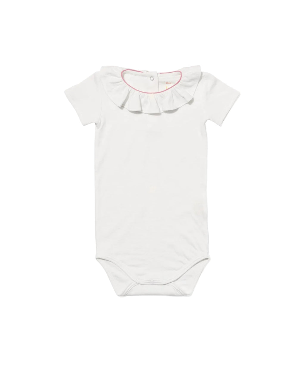 Belle Ruffle One-piece in Rose Piping