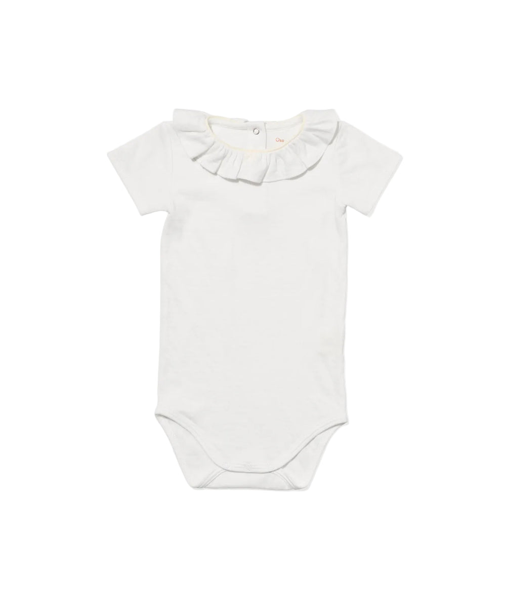 Belle Ruffle One-piece in Vanilla Piping