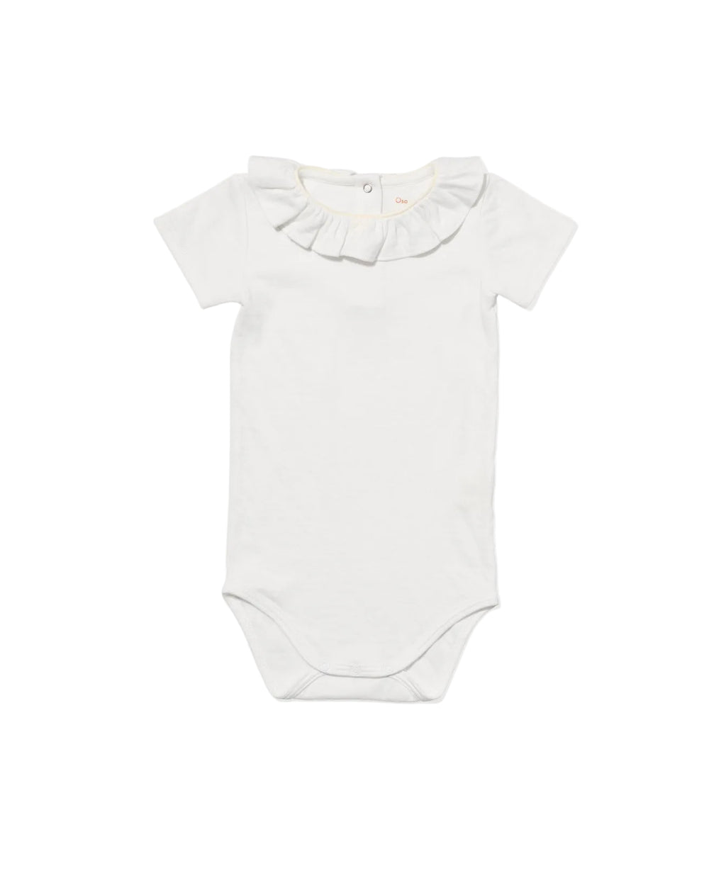Belle Ruffle One-piece in Vanilla Piping