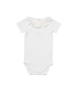 Belle Ruffle One-piece in Vanilla Piping
