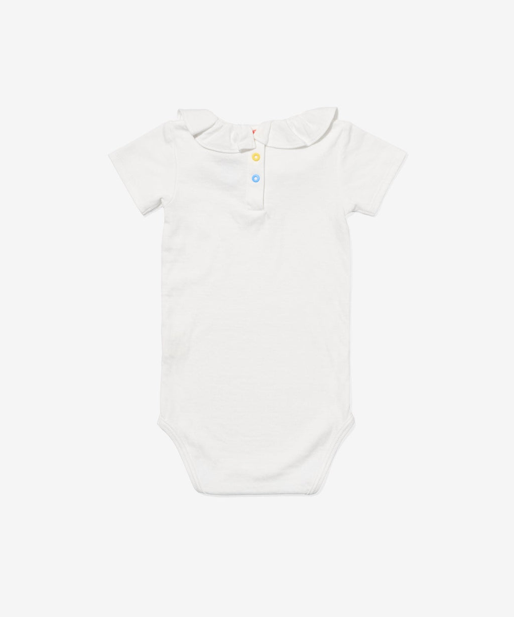 Belle Ruffle One-piece in Vanilla Piping