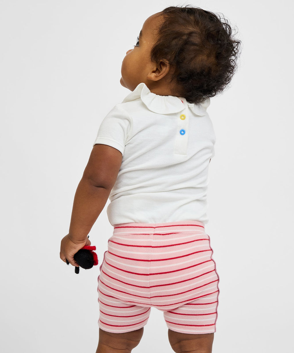 Belle Ruffle One-piece in Rose Piping
