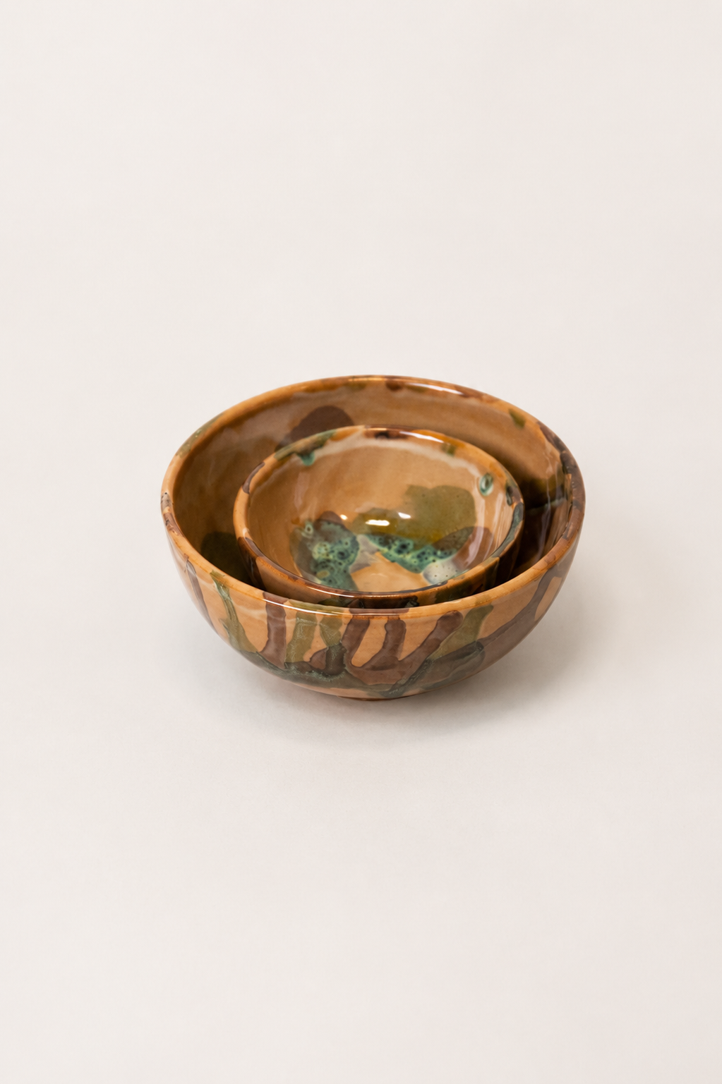 Bellocchi Oil and Salt Dish Set in Etrusca Verde