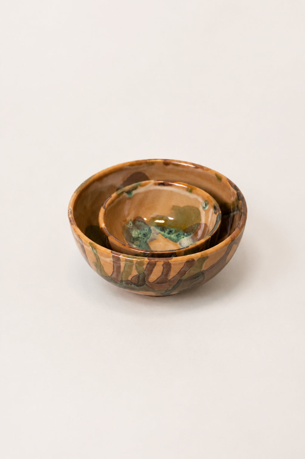 Bellocchi Oil and Salt Dish Set in Etrusca Verde