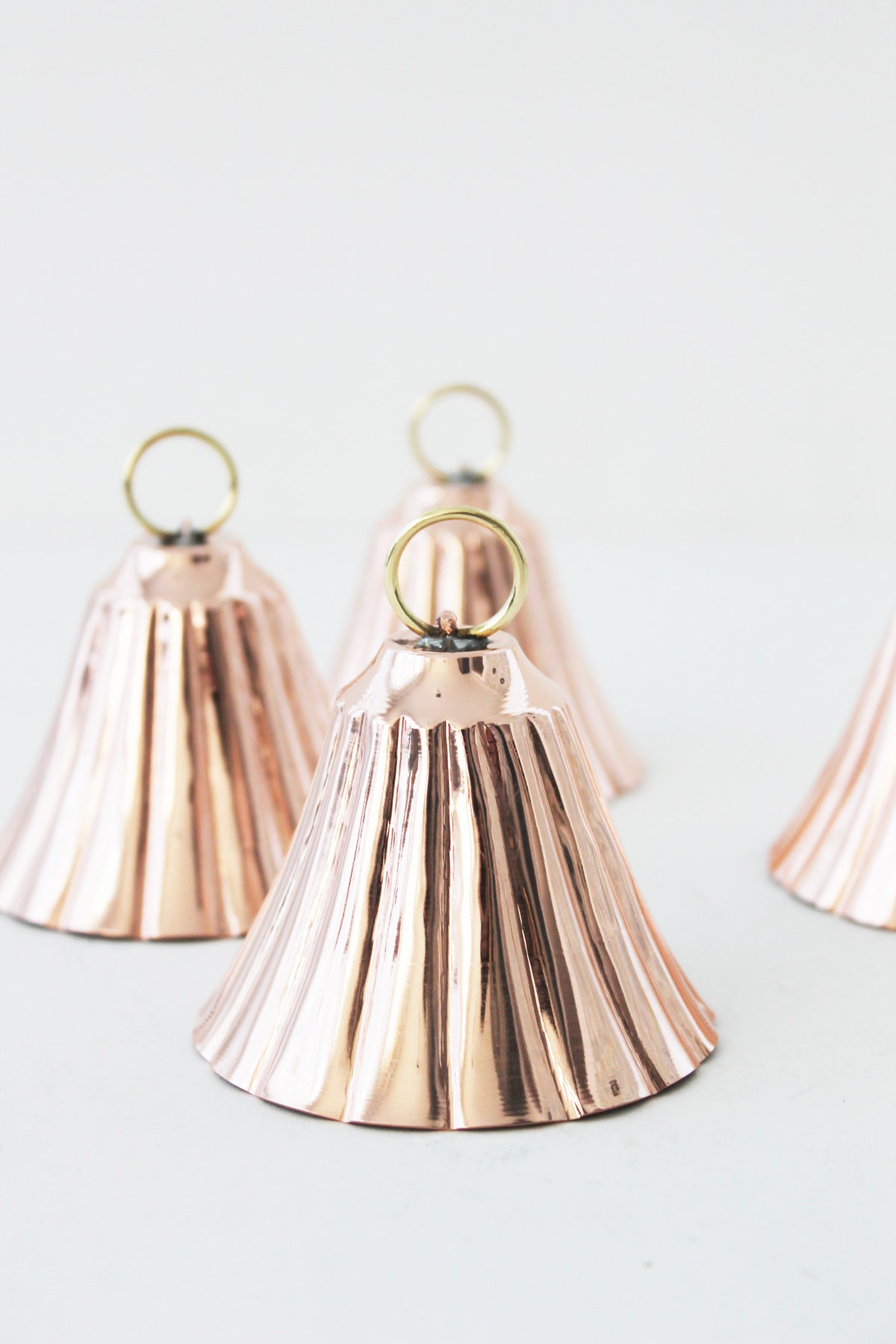 CMK Copper Bell Ornaments, Set of 4