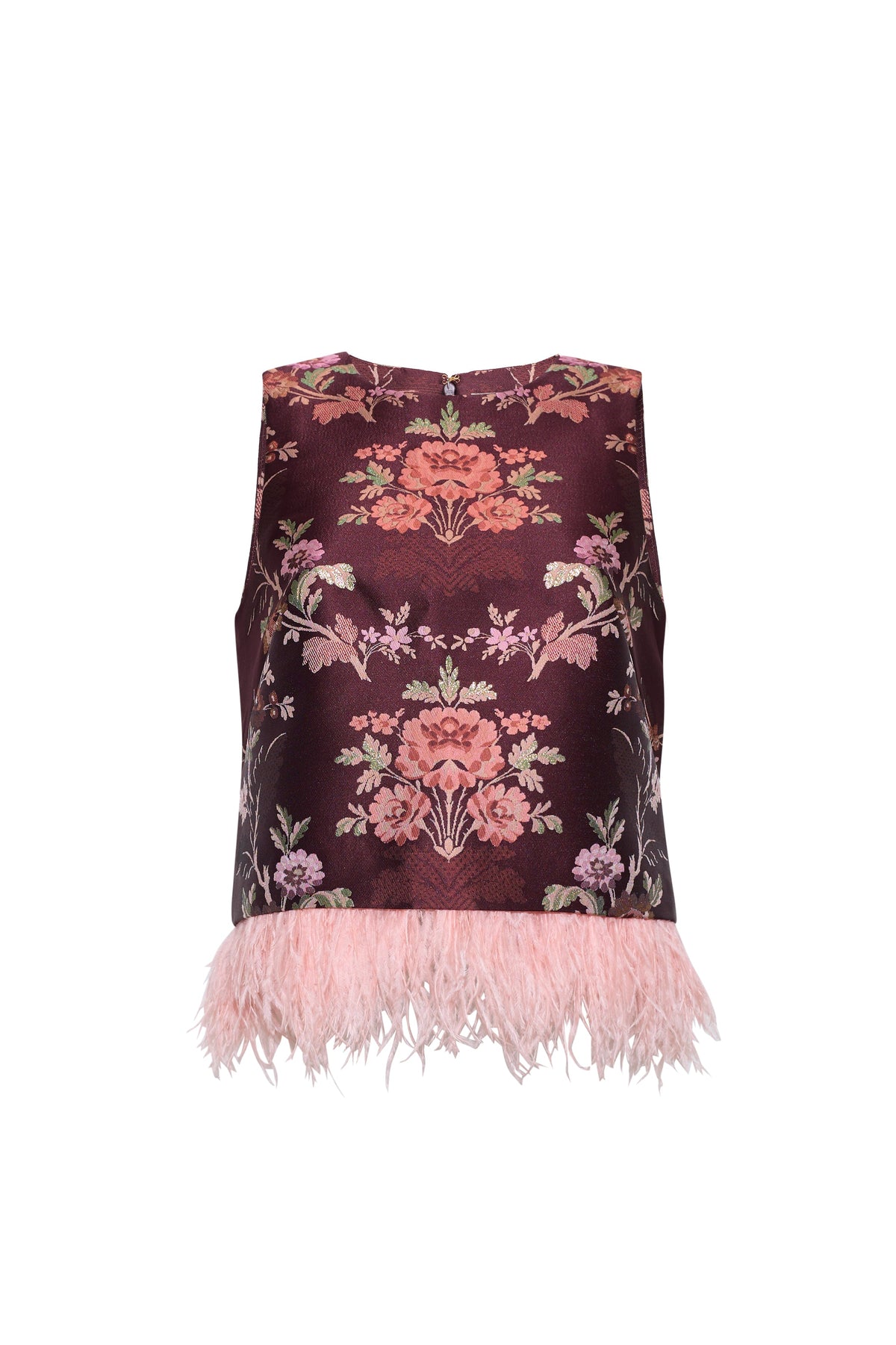 Belmond Top in Trellis Jacquard Maroon