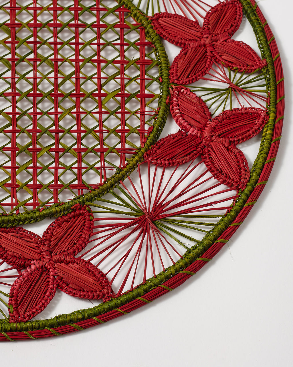 Louloudi Woven Placemat, Burgundy