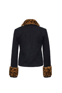 Benicio Jacket in Cloud Tweed Black