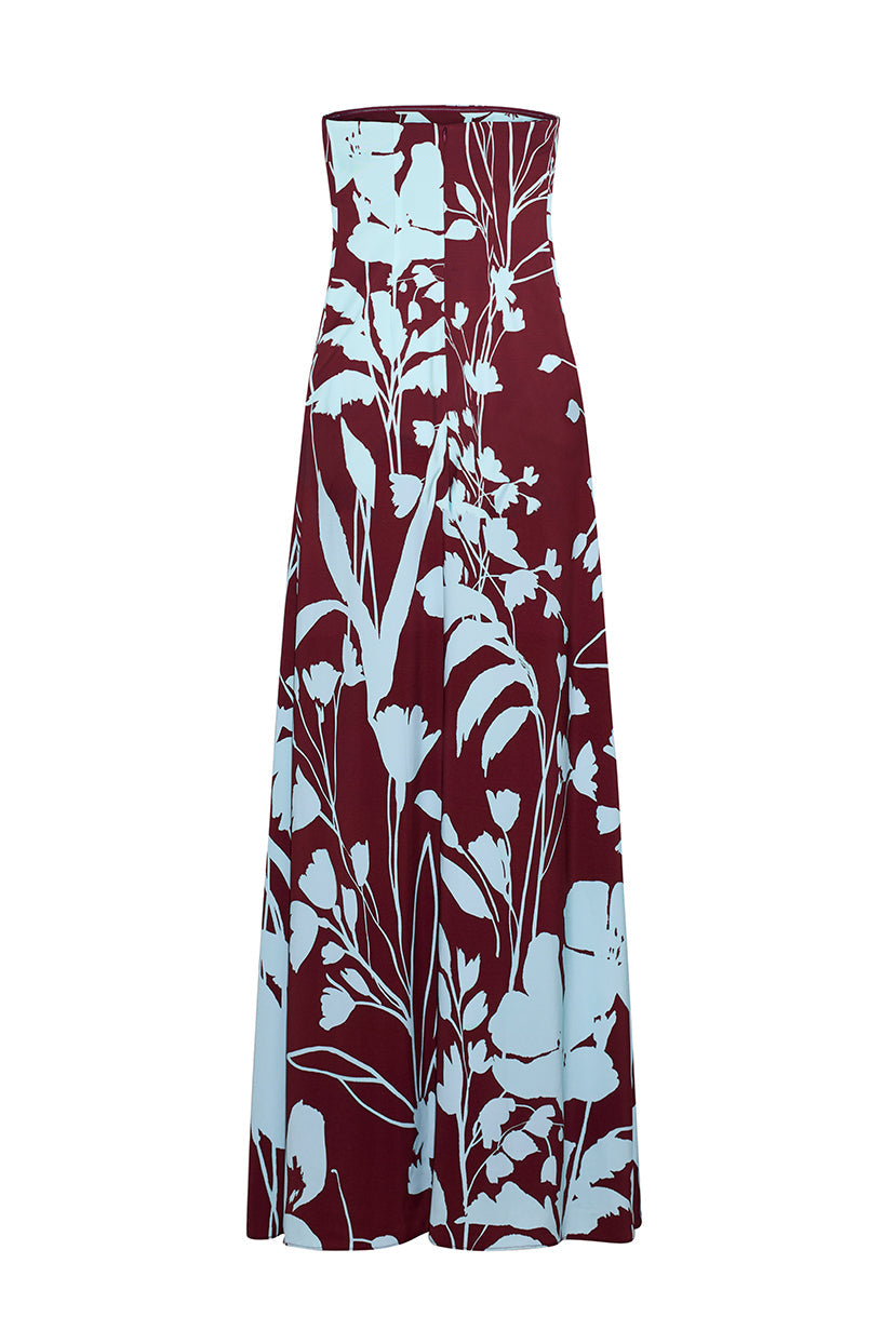 Benita Gown in Botanic Maroon