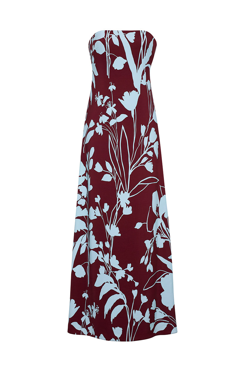 Benita Gown in Botanic Maroon