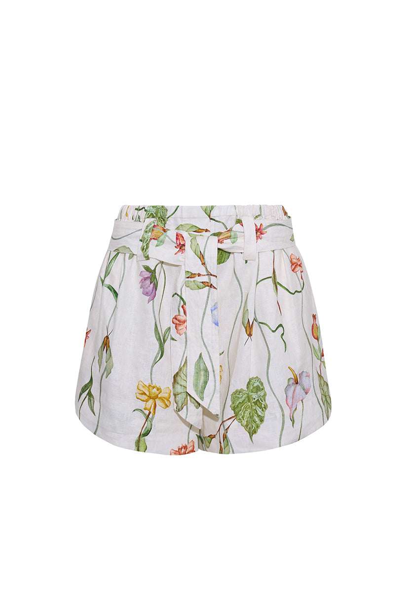 Bennie Shorts in Flora Trail Ivory