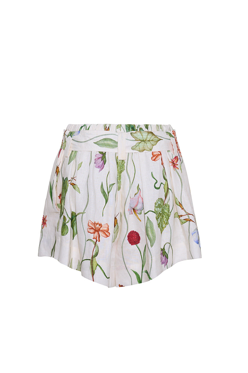 Bennie Shorts in Flora Trail Ivory
