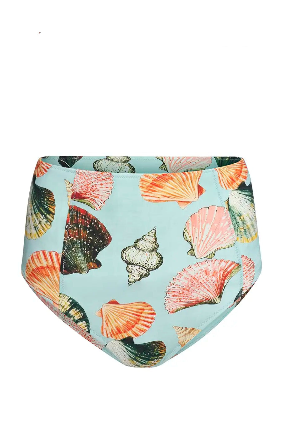 The Bermuda Bikini Top paired with matching Bermuda Bikini Bottom in Somers Shell Mint.