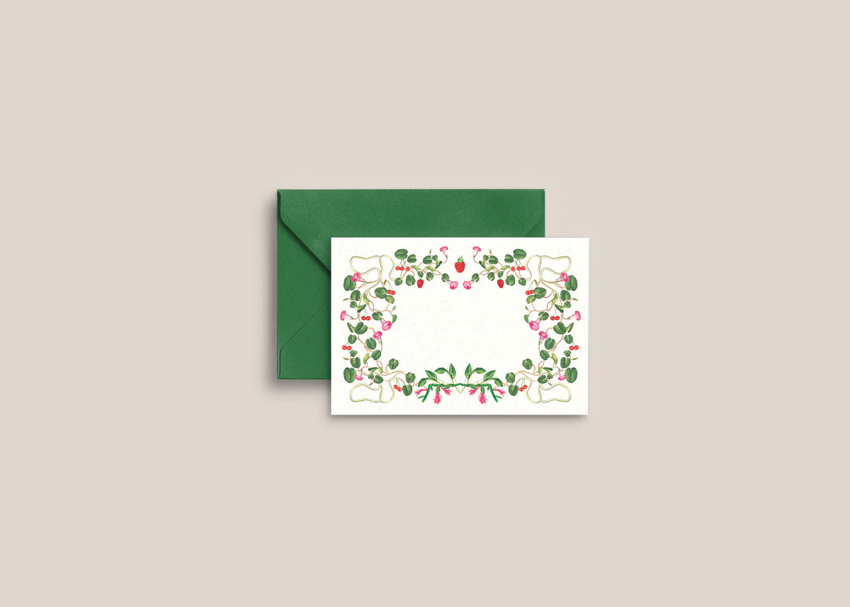 Berry Pom Pom Gift Enclosure Cards