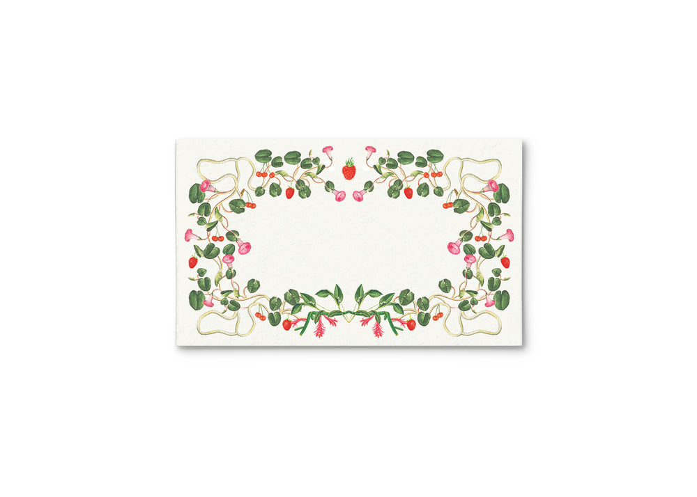 Berry Pom Pom Place Cards