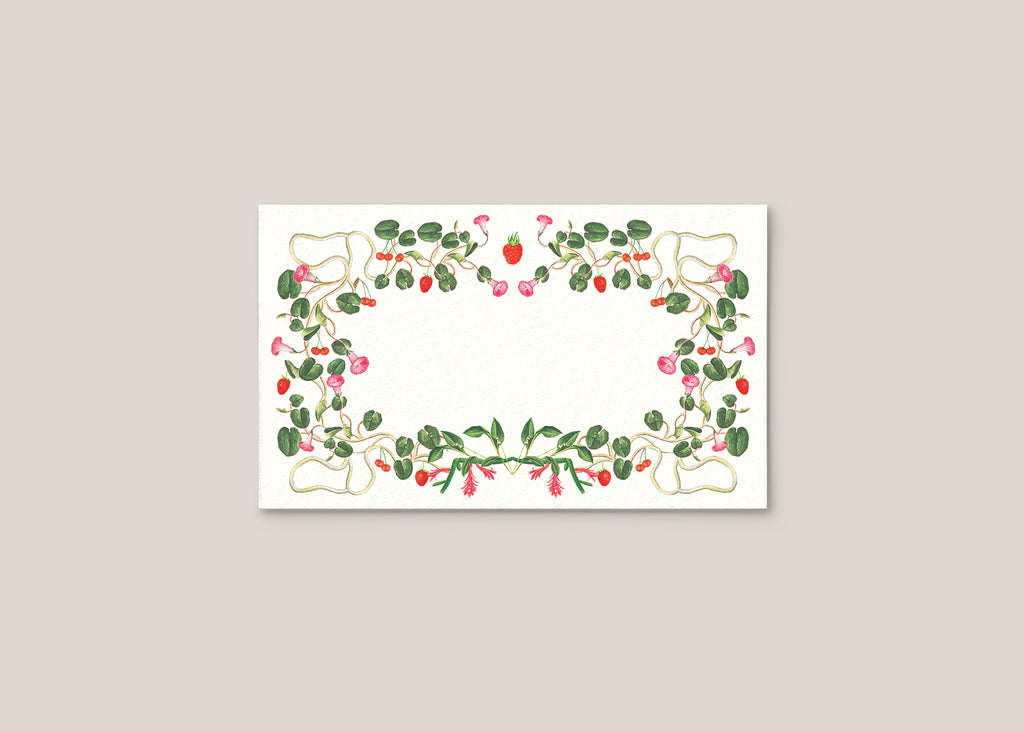 Berry Pom Pom Place Cards