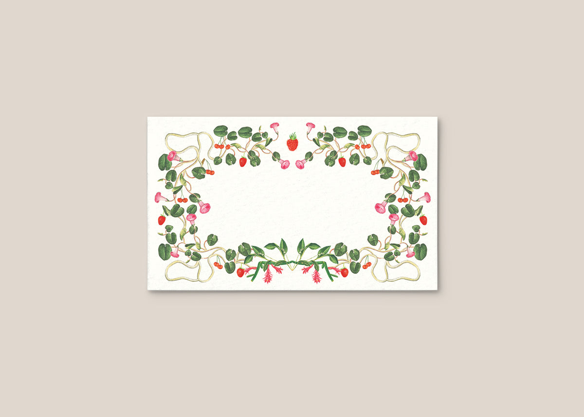 Berry Pom Pom Place Cards