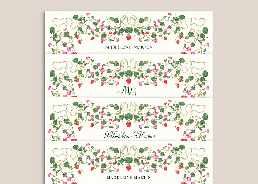Berry Pom Pom Stationery
