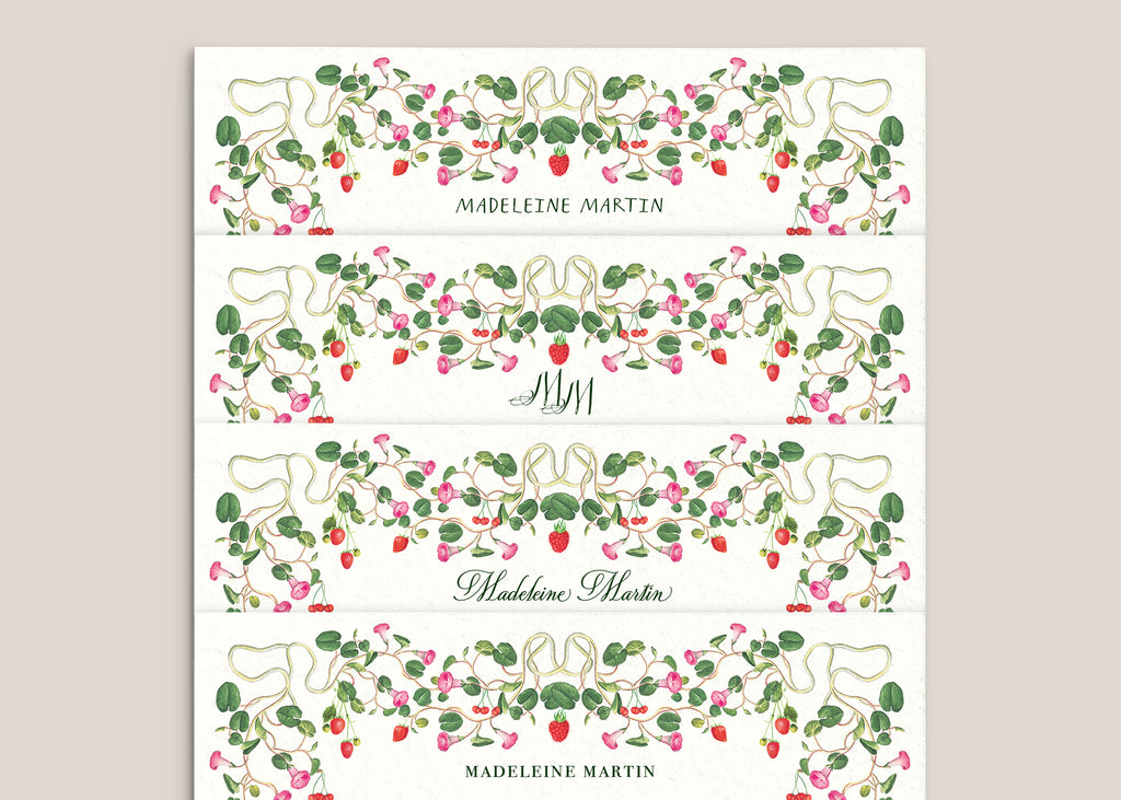 Berry Pom Pom Stationery
