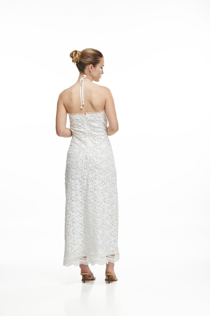 Beso De Luna Maxi Dress in White