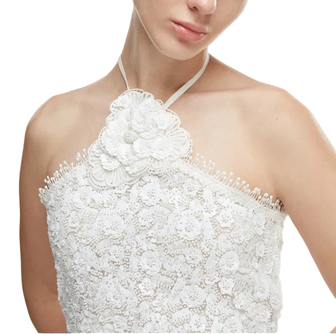 Beso De Luna Maxi Dress in White