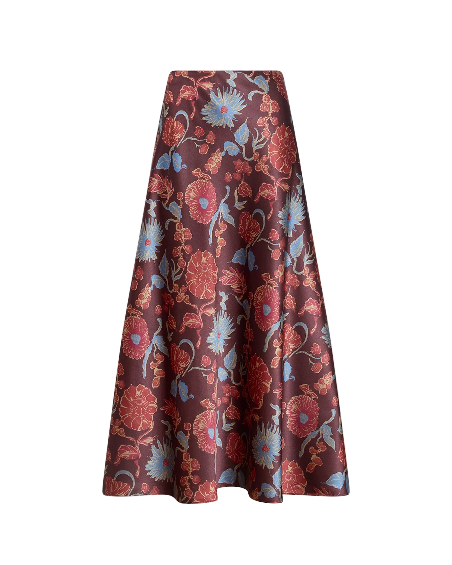Beth Skirt in Deep Redwood Floral