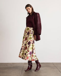 Beth Skirt in Cream Multi Floral