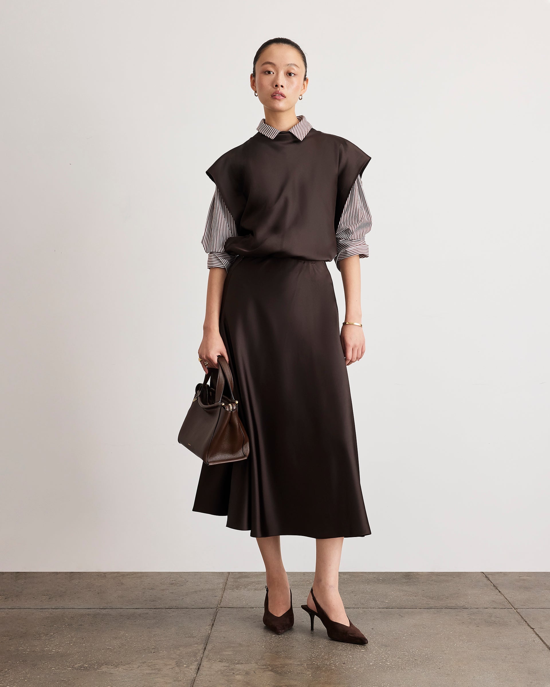 Beth Skirt in Dark Fig