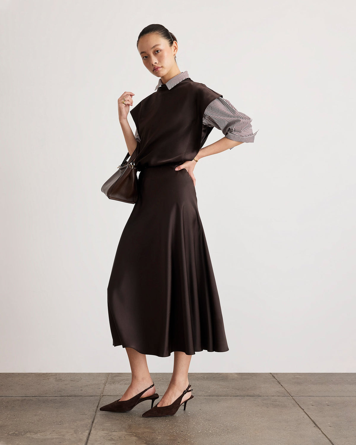 Beth Skirt in Dark Fig
