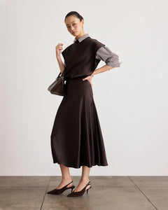 Beth Skirt in Dark Fig