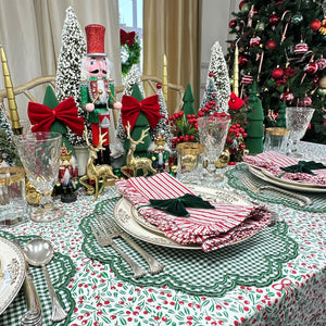 Bettina Placemat in Dark Green Gingham, Set of 4