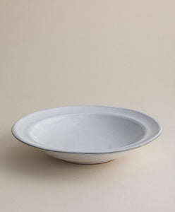 Pasta Bowl in White & Green