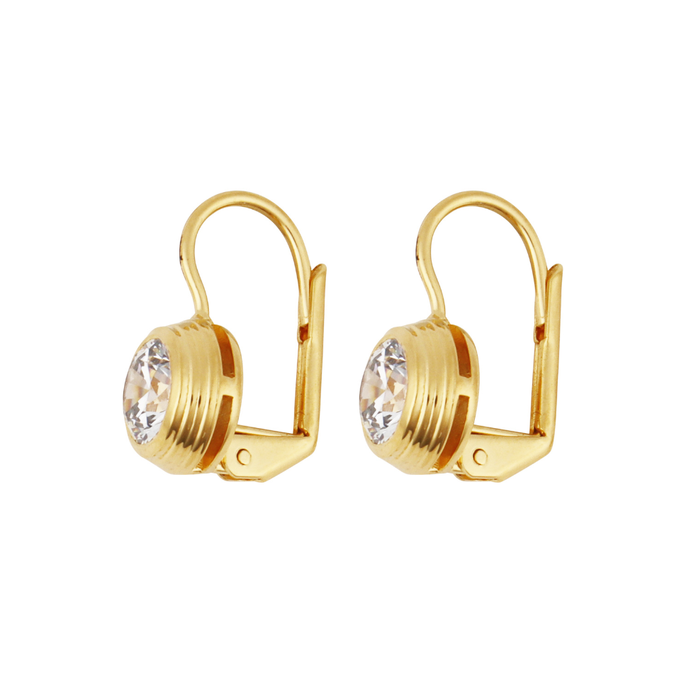 Bezel Drop Earrings