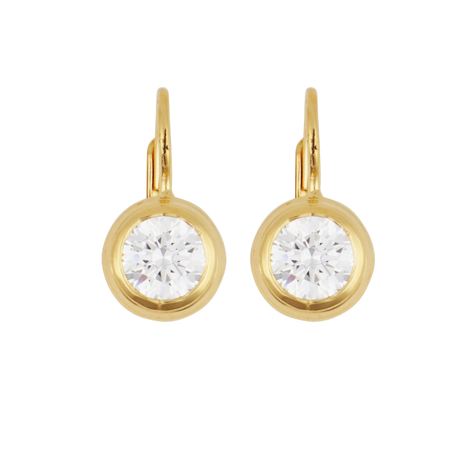 Bezel Drop Earrings