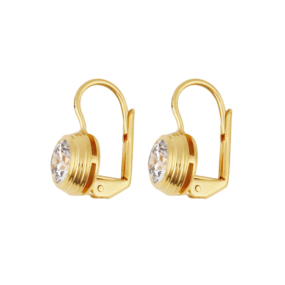 Bezel Drop Earrings