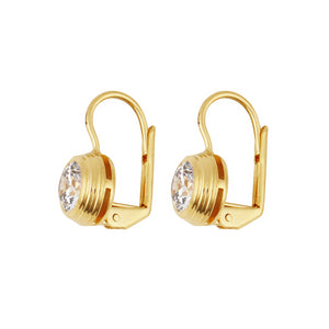 Bezel Drop Earrings