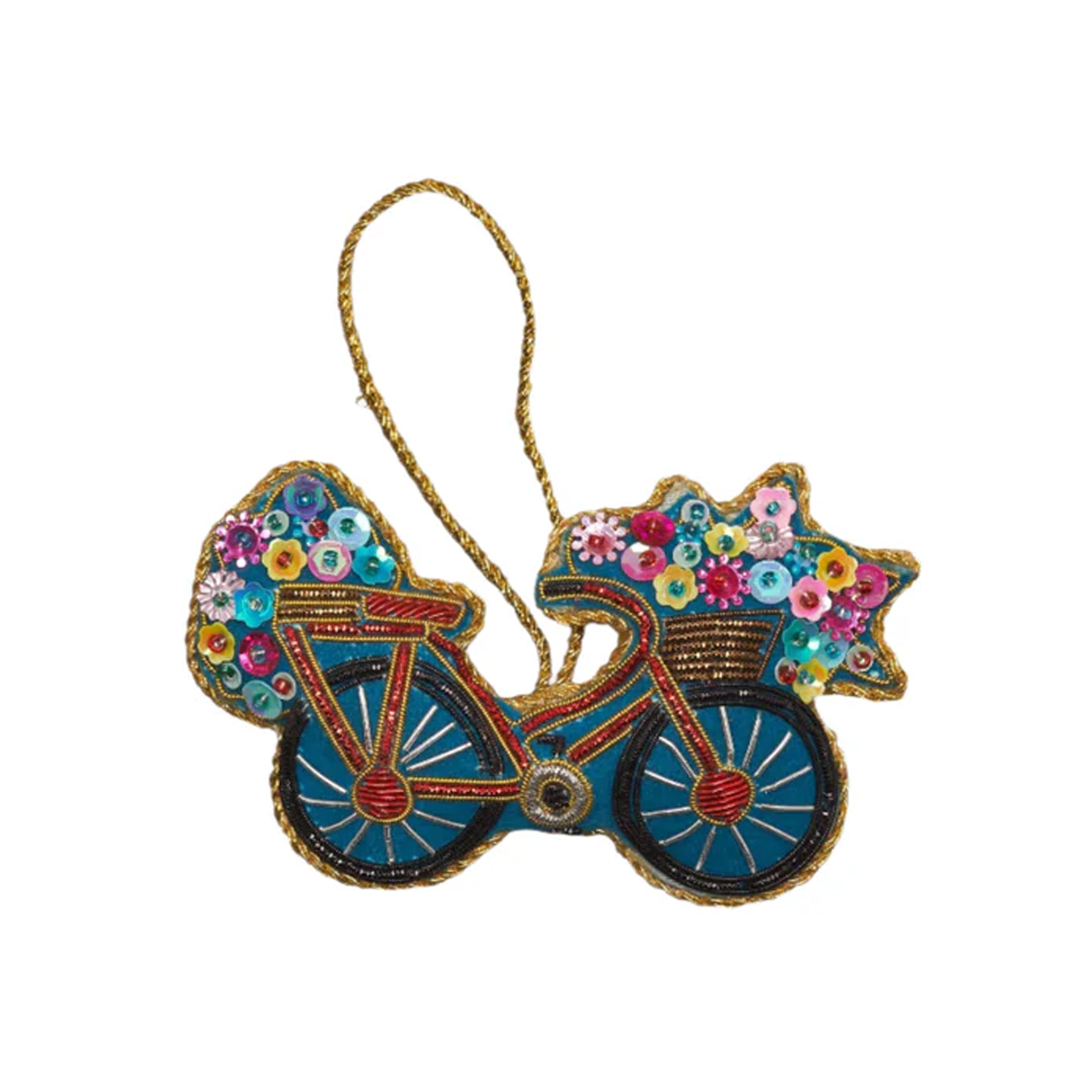 Bicycle Flowers Ornament