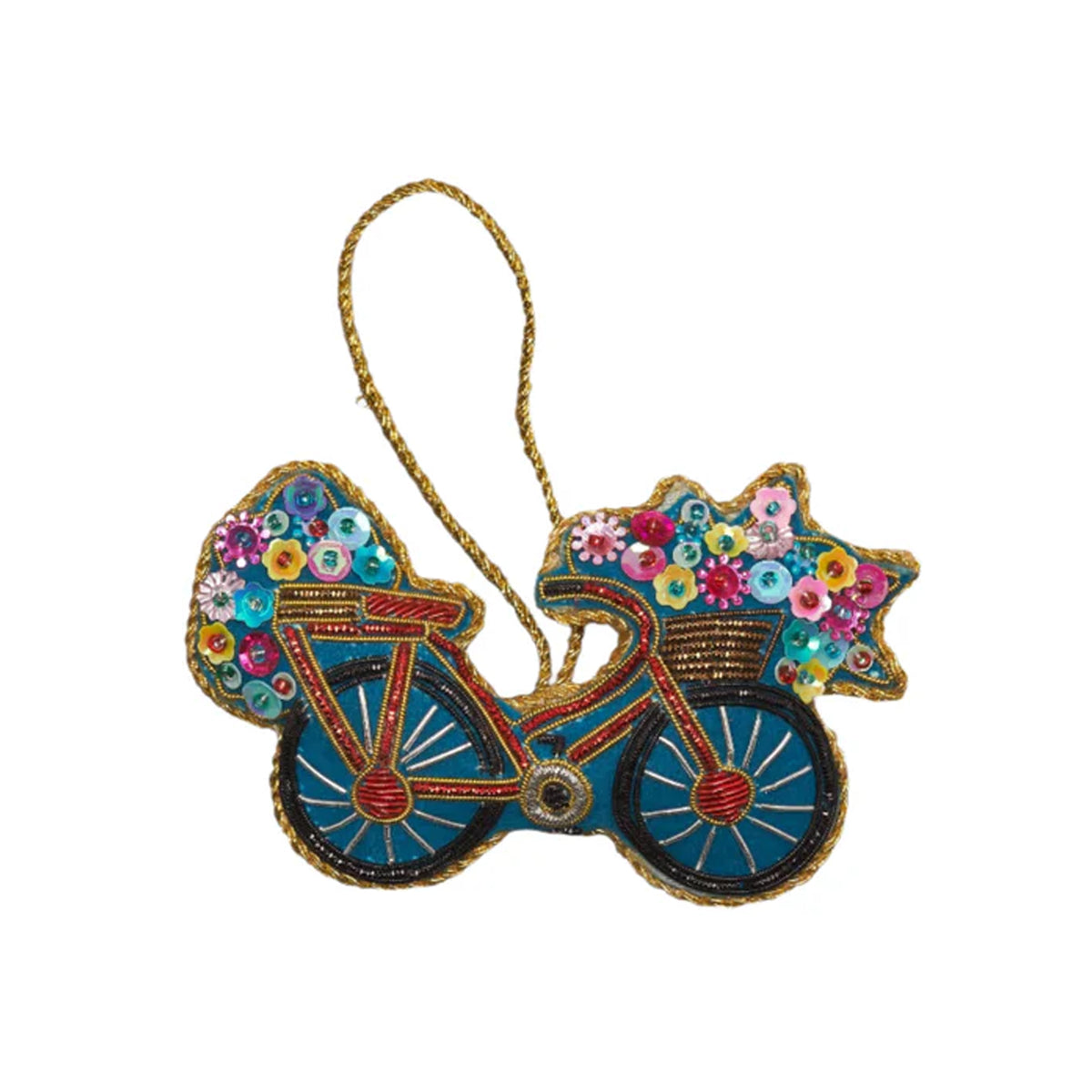 Bicycle Flowers Ornament