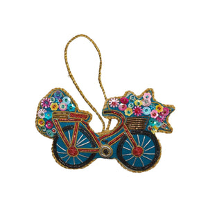 Bicycle Flowers Ornament