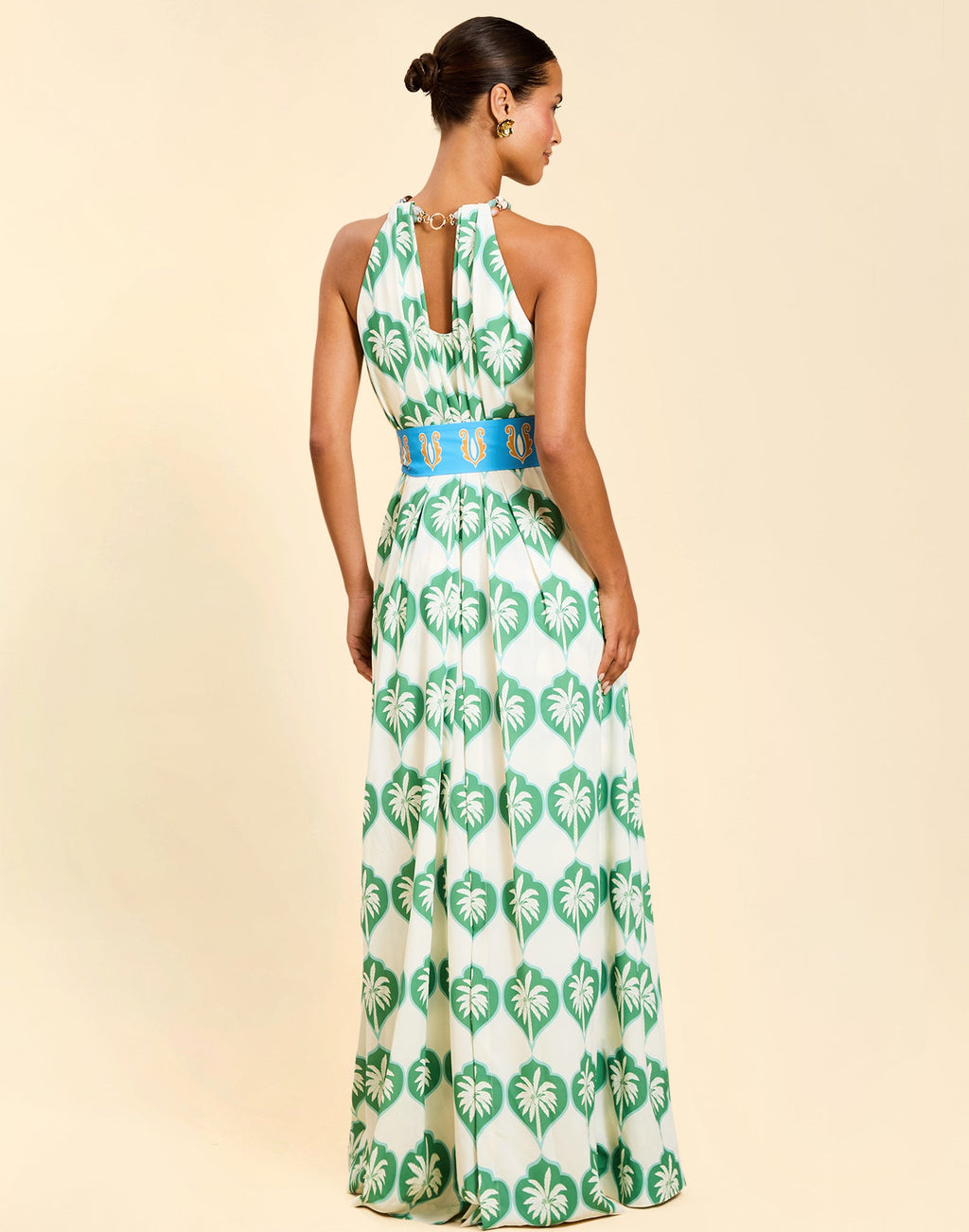 Bijou Halter Gown in Palm Bay Blue