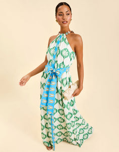 Bijou Halter Gown in Palm Bay Blue