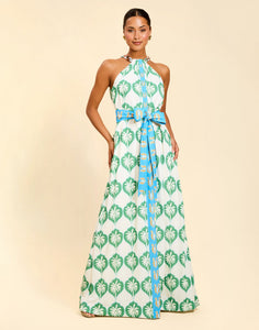Bijou Halter Gown in Palm Bay Blue