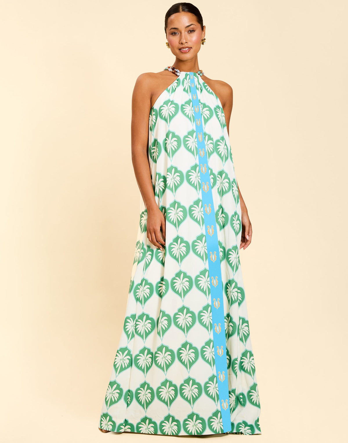 Bijou Halter Gown in Palm Bay Blue