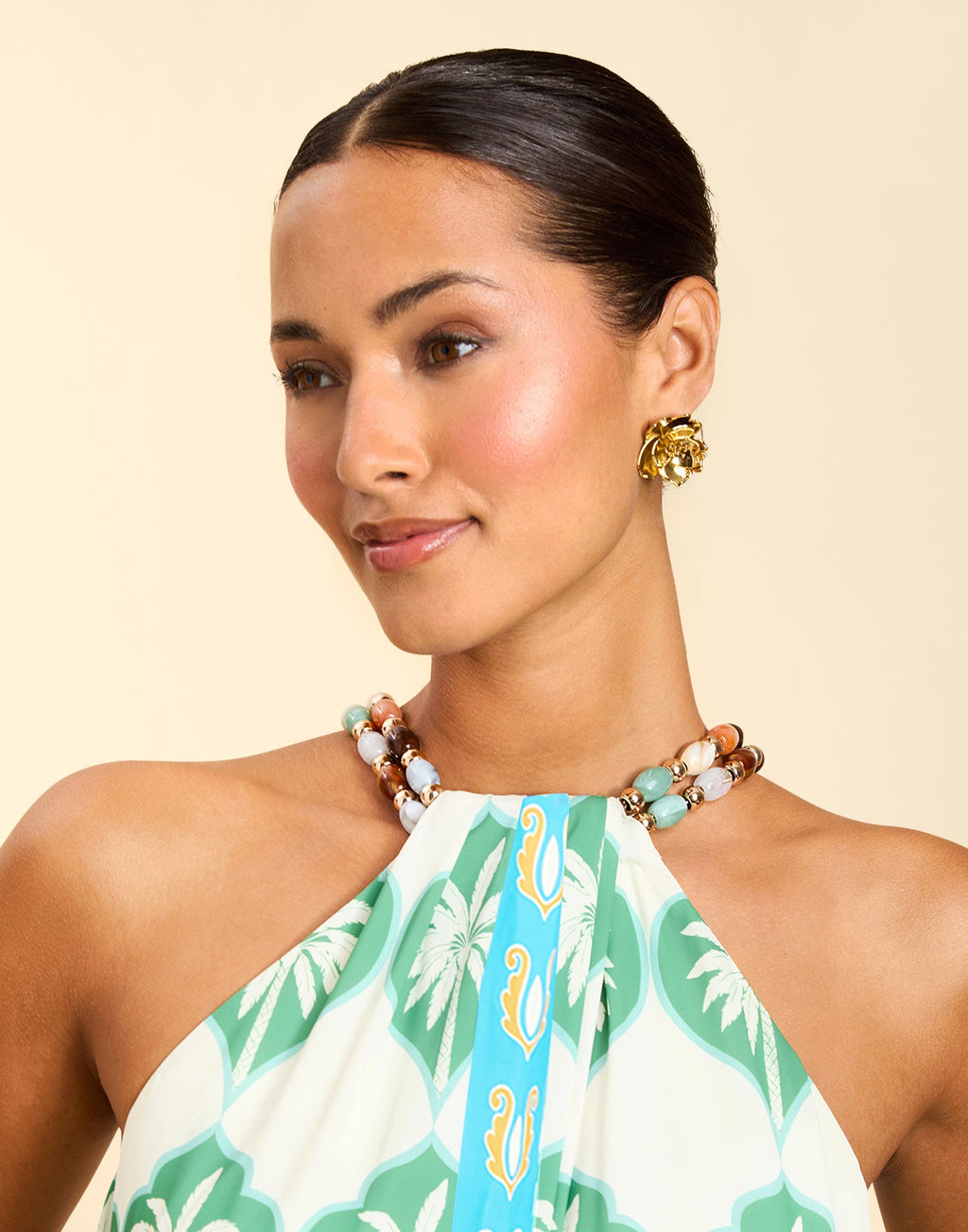 Bijou Halter Gown in Palm Bay Blue