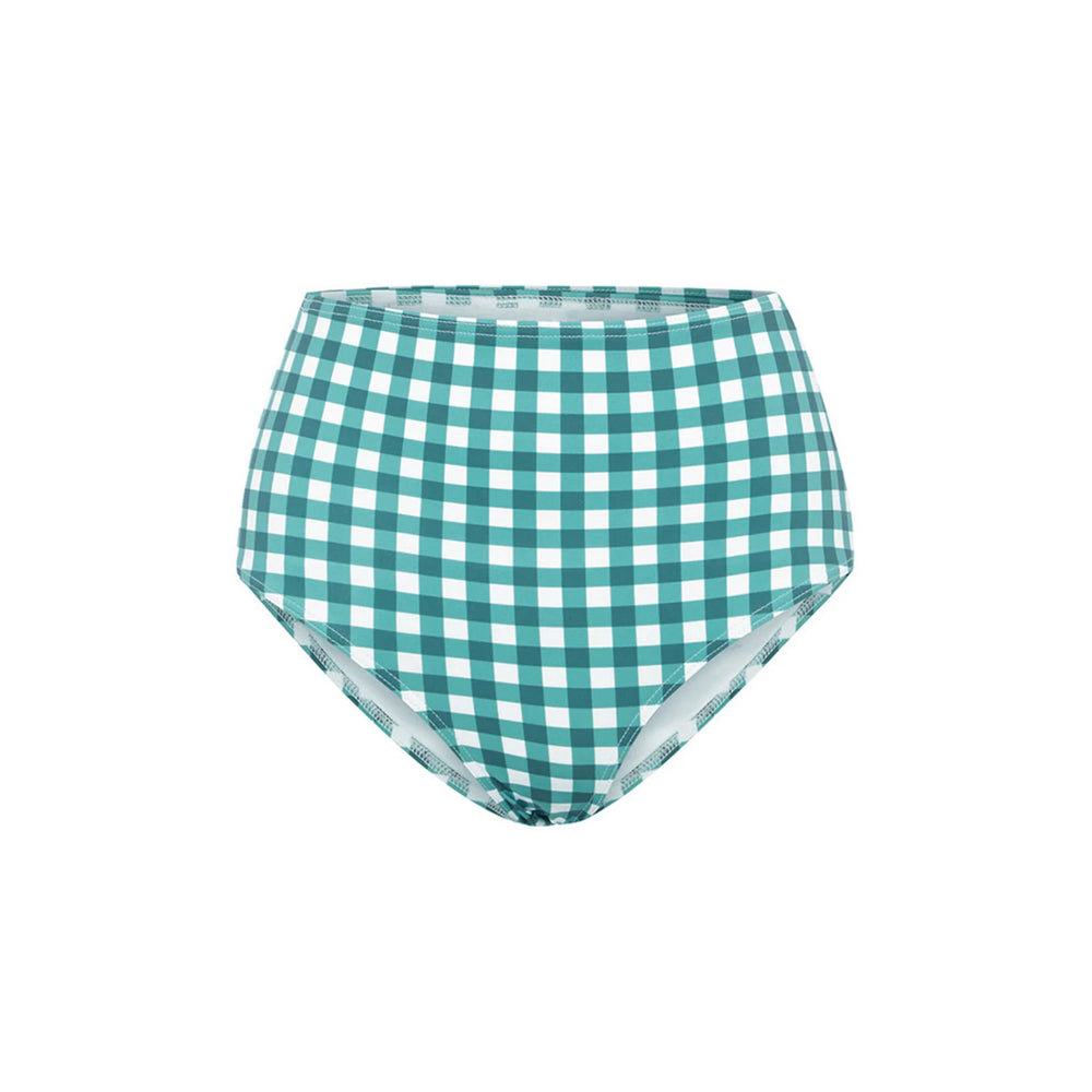 Forest Gingham High-Waisted Bottom