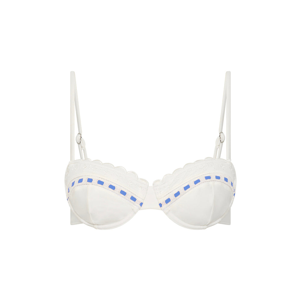 Pia Bikini Top in Vintage White