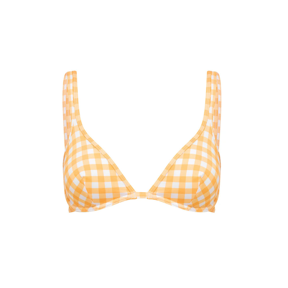 Marigold Gingham Classic Bra Bikini Top