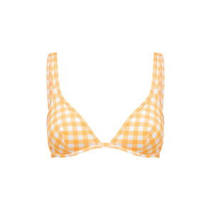Marigold Gingham Classic Bra Bikini Top