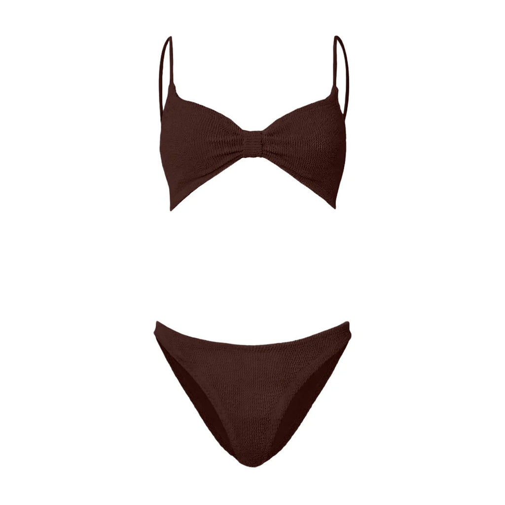 Alicia Bikini In Metallic Chocolate